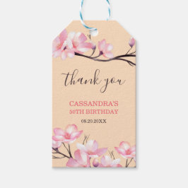 Sakura Blush Pink Cherry Blossom Peach Birthday Geschenkanhänger