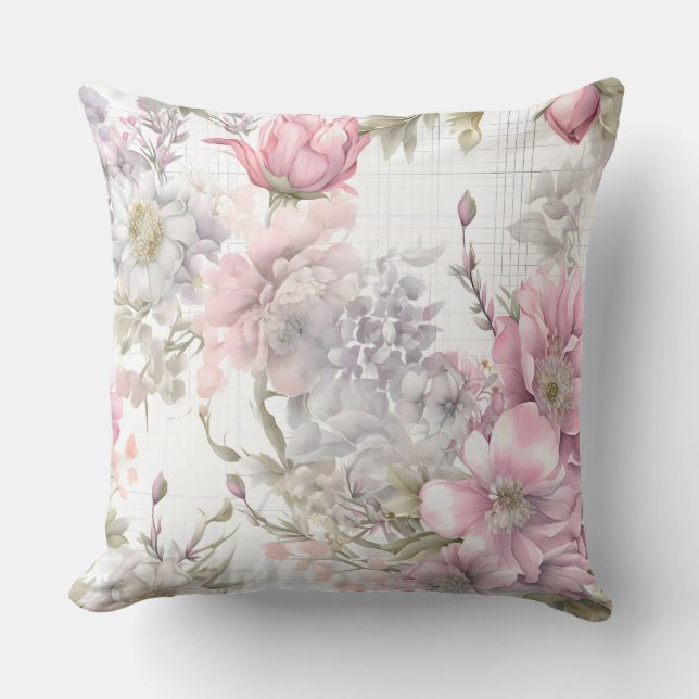 Sakura Blush Serenade Botanisch Kissen (Vorderseite)