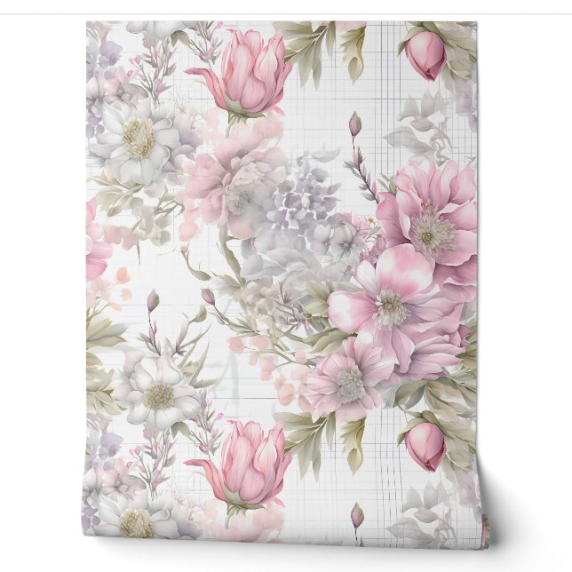 Sakura Blush Serenade Botanisch Tapete (Abrollen)