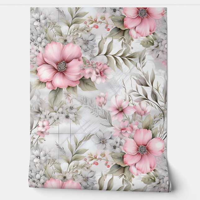 Sakura Blush Serenade Botanisch Tapete (Abrollen)