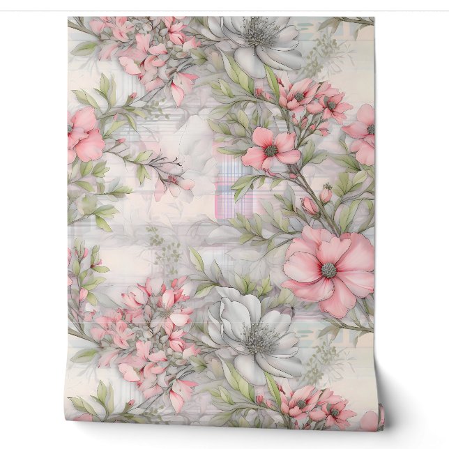 Sakura Blush Serenade Botanisch Tapete (Abrollen)