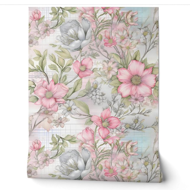 Sakura Blush Serenade Botanisch Tapete (Abrollen)