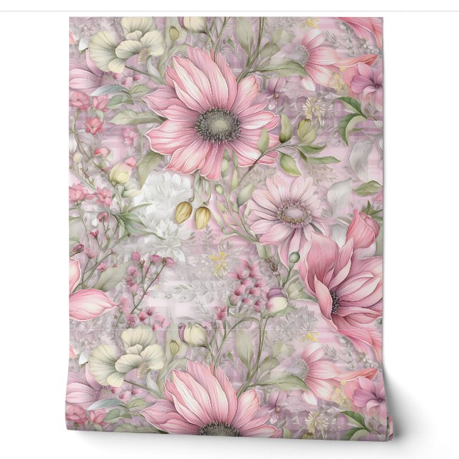 Sakura Blush Serenade Botanisch Tapete (Abrollen)