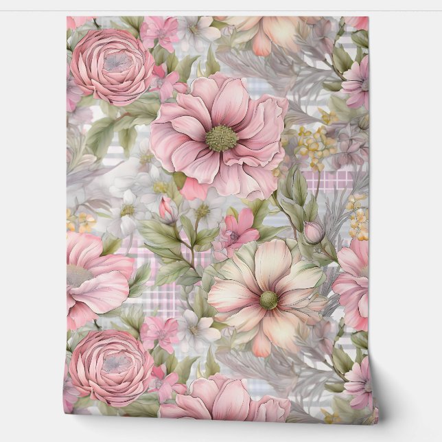 Sakura Blush Serenade Botanisch Tapete (Abrollen)