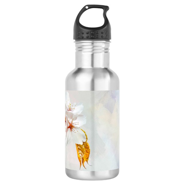 Sakura - Blüte der japanischen Kirsche Edelstahlflasche (Vorderseite)