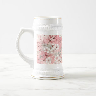 Sakura-Blütenmuster Rosa Bierglas