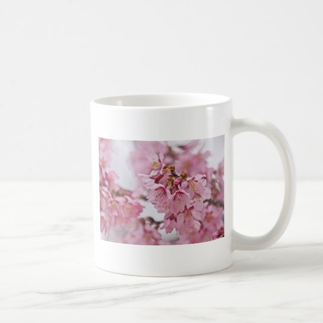 Sakura Cheroms Blüten Pink Kaffeetasse (Rechts)