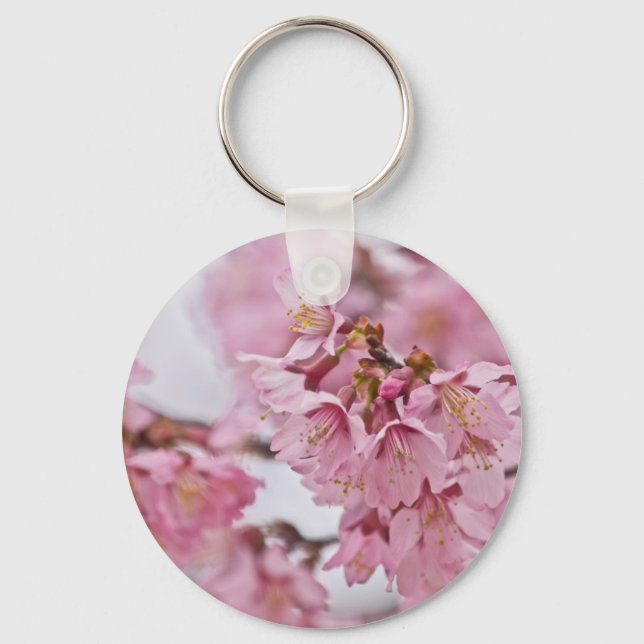 Sakura Cheroms Blüten Pink Schlüsselanhänger (Vorderseite)