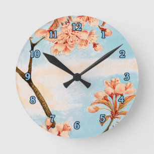 Sakura Cheroms Wall Clock Runde Wanduhr