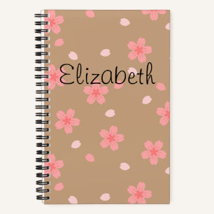 Sakura Cherry Blossom Blumenmuster Notizbuch