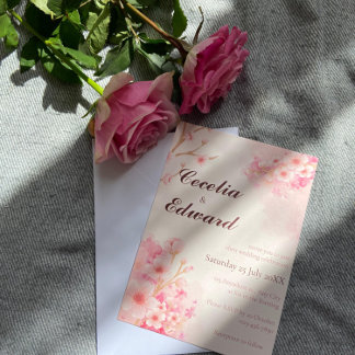 Sakura Cherry Blossom Einladung zur Hochzeit