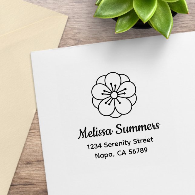 Sakura Cherry Blossom Flower Address Gummistempel (Von Creator hochgeladen)