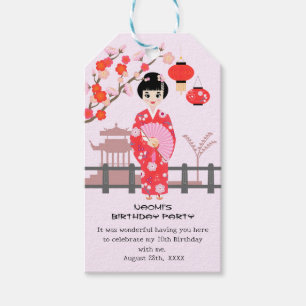 Sakura Cherry Blossom Japanisches Mädchen Geburtst Geschenkanhänger
