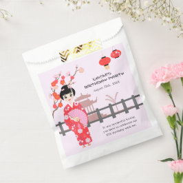 Sakura Cherry Blossom Japanisches Mädchen Geburtst Geschenktütchen