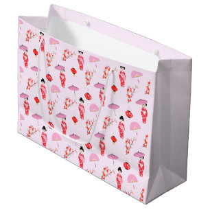 Sakura Cherry Blossom Japanisches Mädchen Geburtst Große Geschenktüte