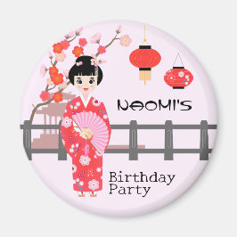 Sakura Cherry Blossom Japanisches Mädchen Geburtst Magnet