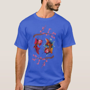 Sakura Cherry Blossom Koi Fisch Japan Nishikigoi K T-Shirt