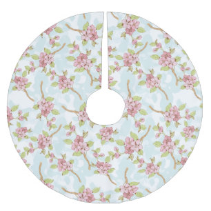 Sakura/Cherry Blossom Polyester Weihnachtsbaumdecke