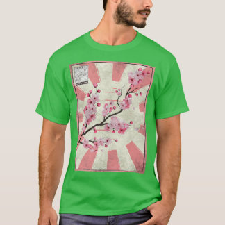 Sakura Cherry Blossom Postage Briefmarke Japanisch T-Shirt