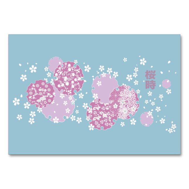 Sakura, Cherry Blossom Tischnummer (Vorderseite)