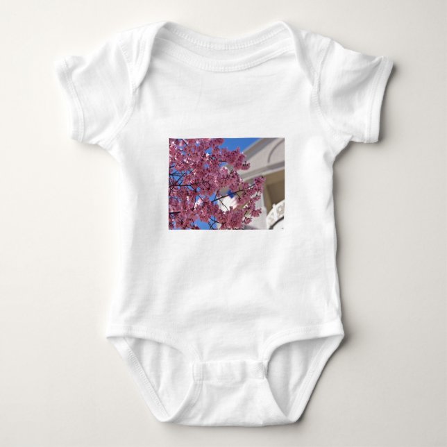 Sakura Cherry Blossoms Americana Baby Strampler (Vorderseite)