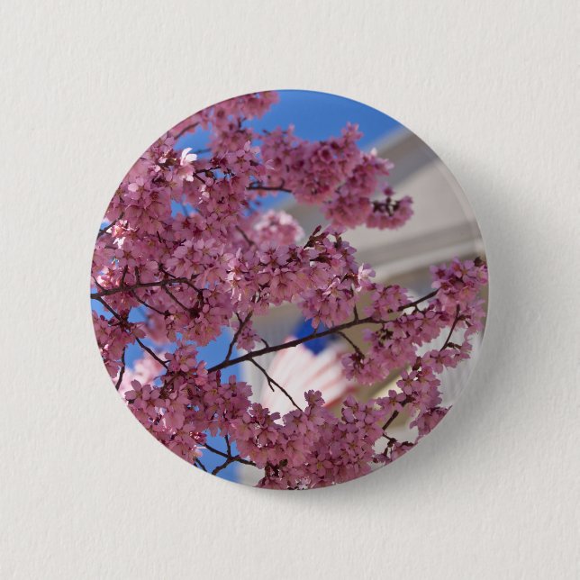 Sakura Cherry Blossoms Americana Button (Vorderseite)