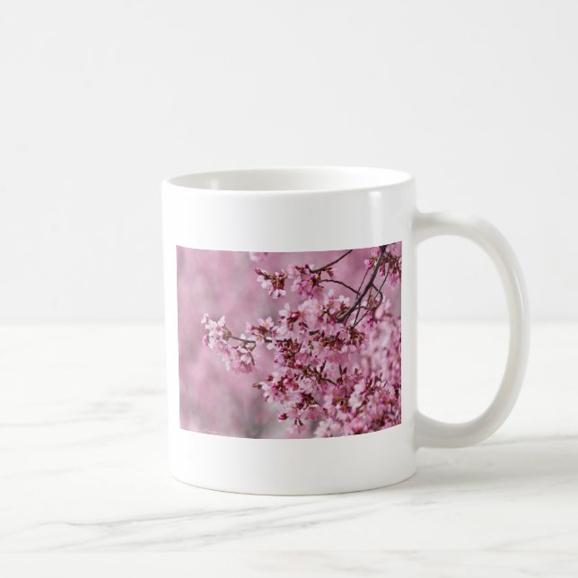 Sakura Cherry blüht pastellrosa Schichten Kaffeetasse (Rechts)