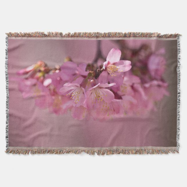 Sakura Cherry Blüten Delikatessen Pink Bouquet Decke (Vorderseite)