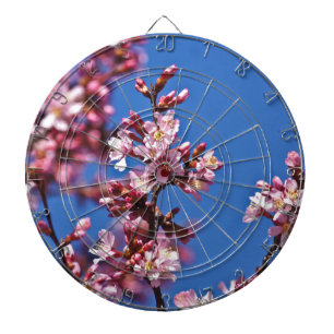 Sakura Cherry Blüten Touch Blue Dartscheibe