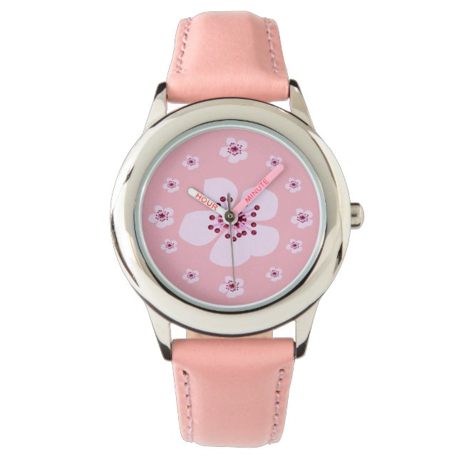 Sakura Cherry Blütezeit Armbanduhr (Vorderseite)