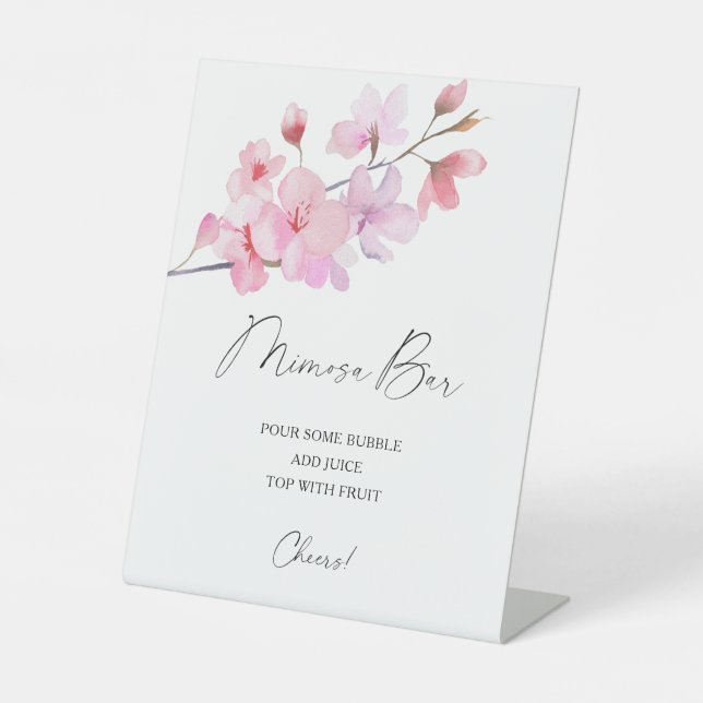 Sakura elegant - Mimosa Bar Sockelschild (Vorderseite)