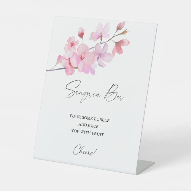 Sakura elegant - Sangria Bar Sockelschild (Vorderseite)