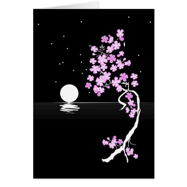 Sakura fleurit sous une Pleine lune (Devant)