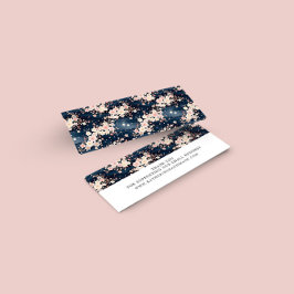 Sakura Floral Navy Small Business Carte de remerci