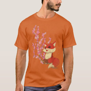 Sakura Forest Animal Lover Wildlife Cherry Blossom T-Shirt