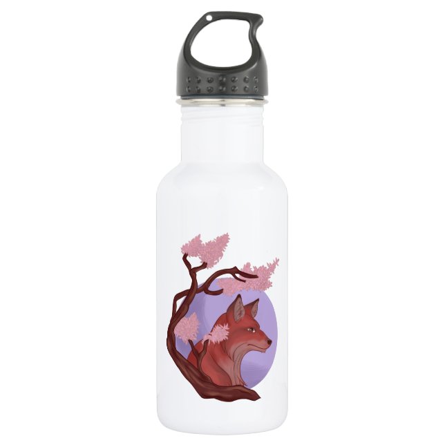Sakura Fox Trinkflasche (Vorderseite)