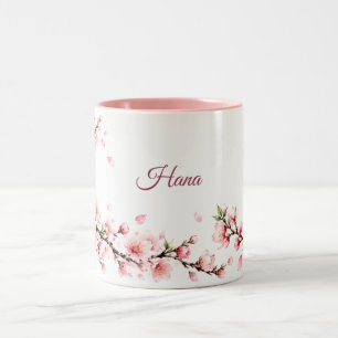 Sakura-Geflüster Personalisiert Zweifarbige Tasse