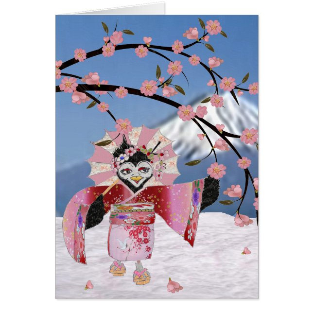 Sakura Geisha Bird dans les fleurs de cerisiers de (Devant)