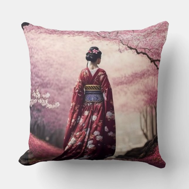Sakura Geisha Kissen (Vorderseite)