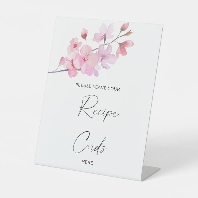 Sakura - Ihre Rezept-Karte hier Poster Sockelschild (Vorderseite)