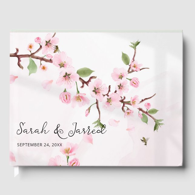 Sakura Japanese Cherry Blossom Asian Gästebuch (Vorderseite)