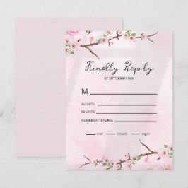Sakura Japanese Cherry Blossom Asian RSVP Karte