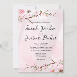 Sakura Japanese Cherry Blossom Asian Wedding Einladung
