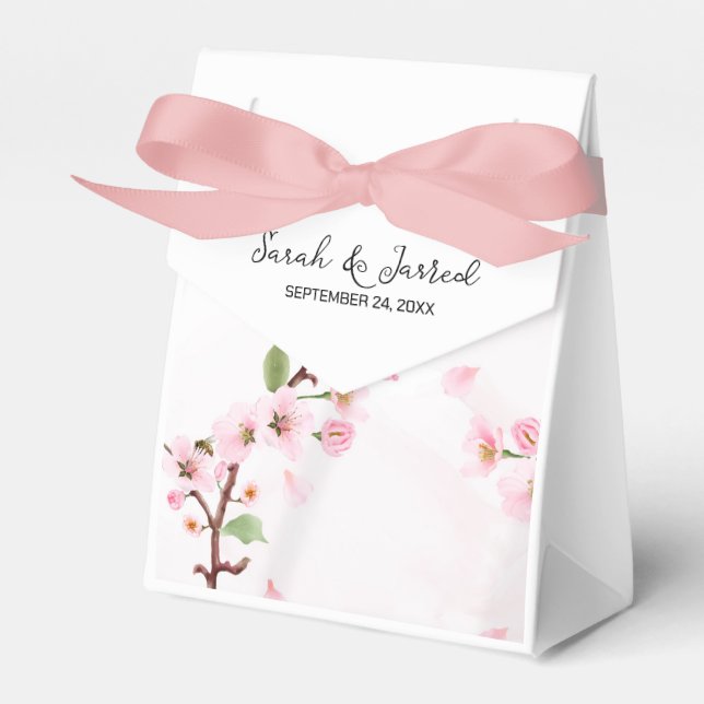 Sakura Japanese Cherry Blossom Asian Wedding Geschenkschachtel (Vorderseite)
