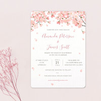 Sakura japanische Kirschblüten Einladung Hochzeit