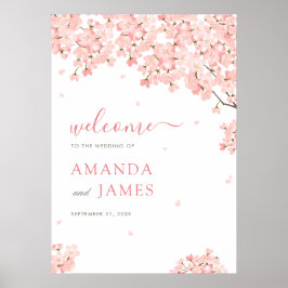 Sakura japanische Kirschblüten Hochzeitsempfang Poster