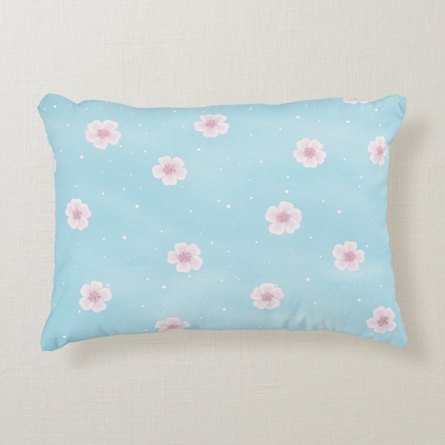Sakura Japanischer Kirschblossom Dekokissen (Vorderseite)