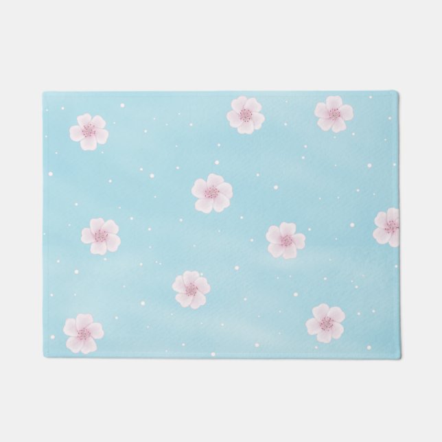 Sakura Japanischer Kirschblossom Fußmatte (Vorderseite)