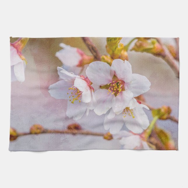 Sakura - Japanischer Kirschblossom Geschirrtuch (Horizontal)