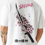 Sakura Katana Japanese Aesthetic Streetwear T-Shirt<br><div class="desc">Embrace the fusion of strength and elegance with this Japanese-inspired design. Featuring a sharp Katana entwined with delicate pink Sakura (cherry blossoms) and traditional kanji for "Samurai Spirit" (侍の精神), this piece is perfect for fans of aesthetic streetwear, anime culture, and minimalist Japanese art. A bold statement for any urban wardrobe....</div>